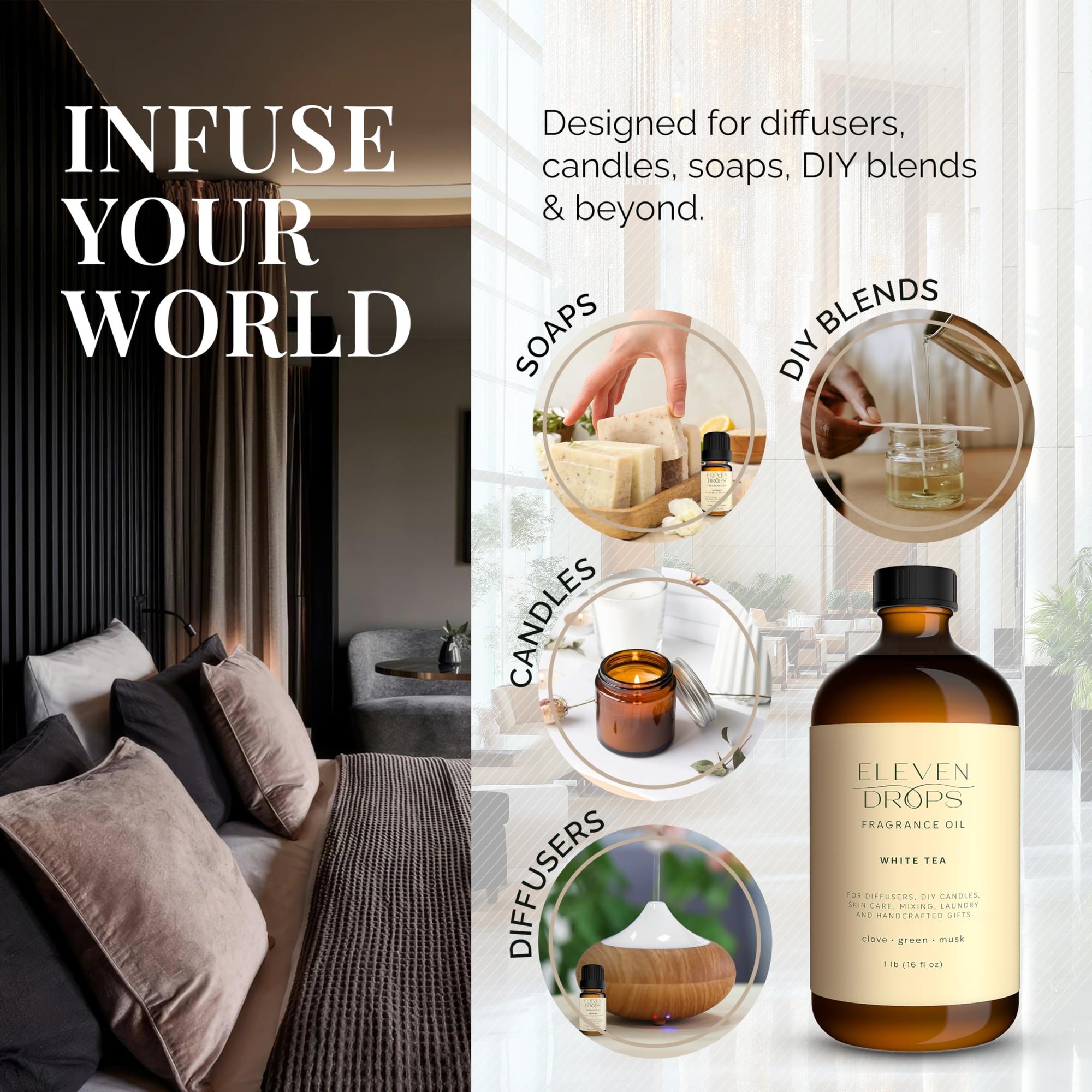 Eleven Drops White Tea Fragrance Oil