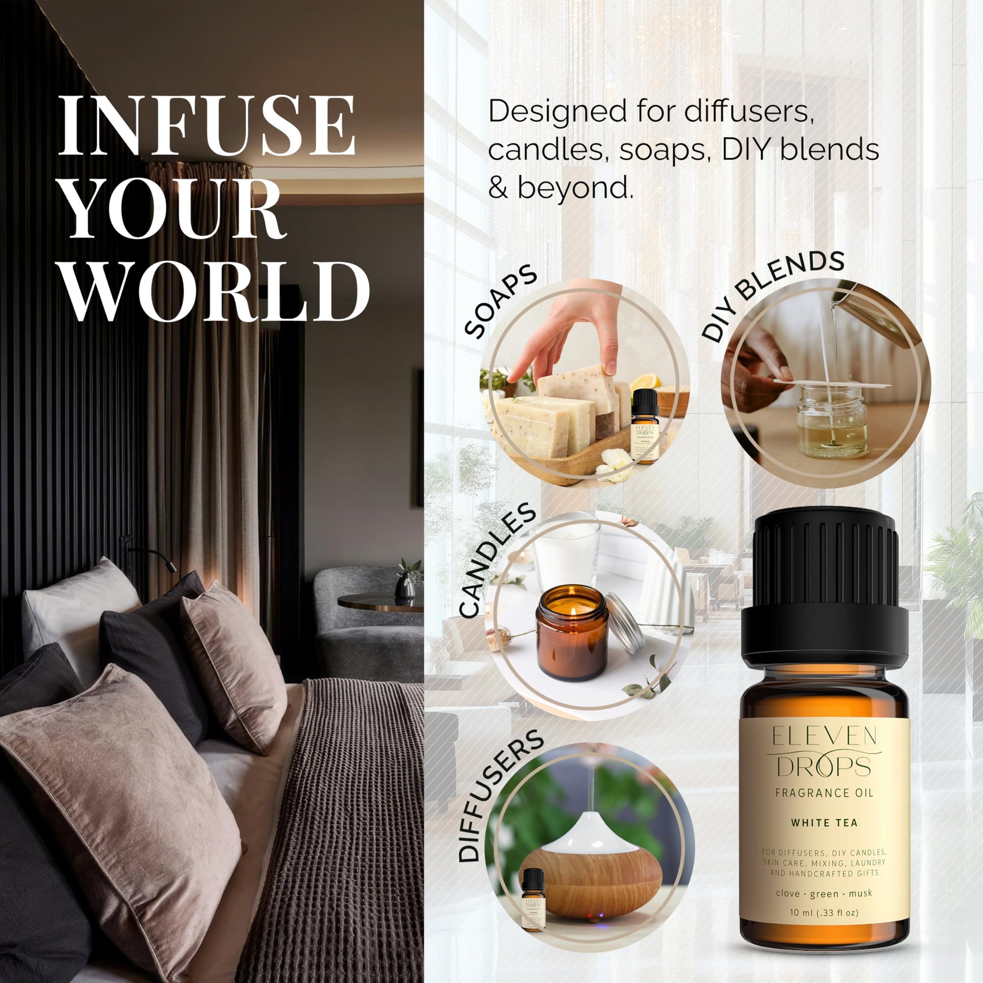 Eleven Drops White Tea Fragrance Oil