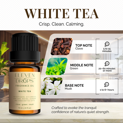 White Tea Essential Diffuser Oil - Premium Luxurious Fragrance Oil