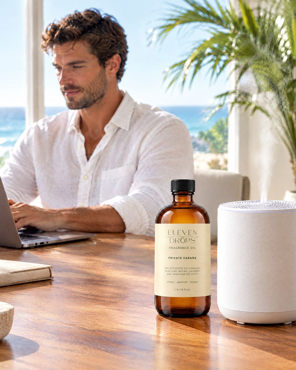 Private Cabana beside a cold-air diffuser at home