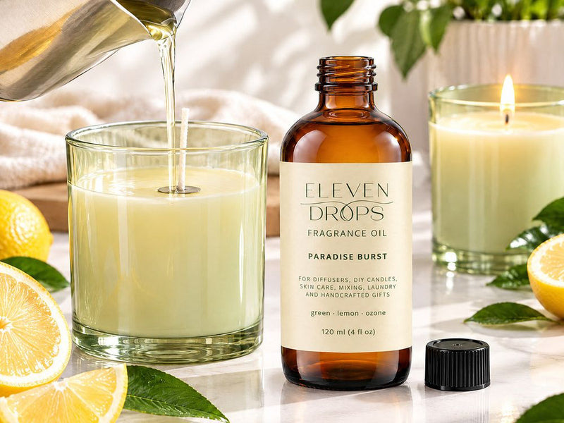 Paradise Burst fragrance oil used around the home